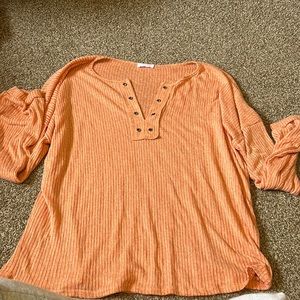 Pink Lily Orange Long Sleeve